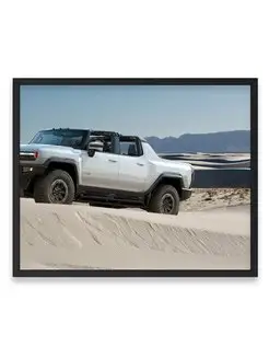 Постер 40x50, Суперкар gmc hummer ev in desert