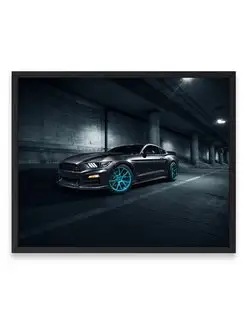 Постер, плакат 40x50, Форд ford mustang muscle car hd