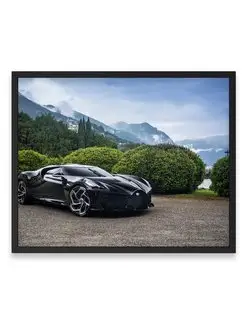 Плакат интерьерный, Бугатти bugatti la voiture noire 40х50