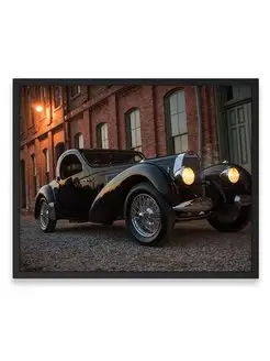 Плакат 40x50, Бугатти bugatti vintage car