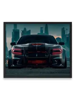 Постер, плакат, Додж dodge charger srt hellcat 40х50