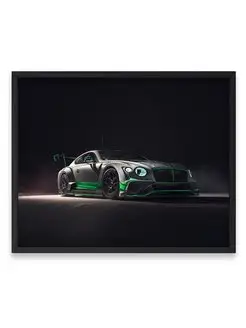 Постер интерьерный, Бэнтли bentley continental gt3 40х50