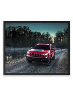 Постер 40x50, Суперкар jeep cherokee trailhawk