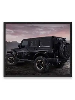 Плакат 40х50, Джип jeep wrangler