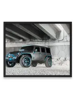 Плакат 40x50, Джип jeep wrangler