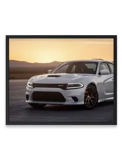 Постер, Додж dodge charger hellcat 40х50