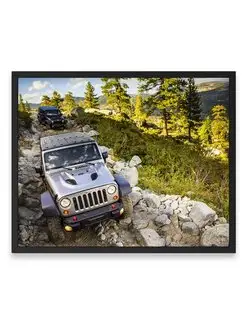 Постер, плакат 40x50, Джип jeep wrangler offroad