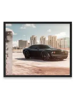 Плакат интерьерный, Додж dodge challenger srt 40х50