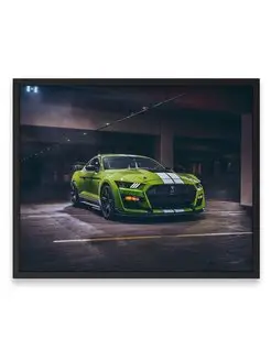 Плакат 40x50, Форд green ford mustang shelby gt500