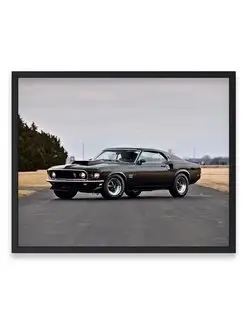 Плакат 40x50, Форд ford mustang boss 429 fastback muscle car