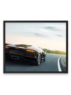 Плакат 40х50, Ламборджини lamborghini aventador