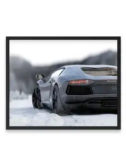 Постер 40х50, Ламборджини lamborghini aventador