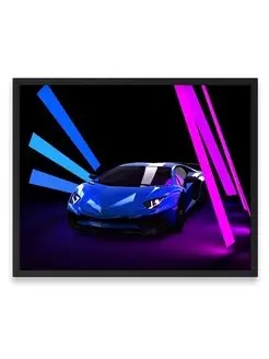 Постер 40x50, Ламборджини lamborghini aventador