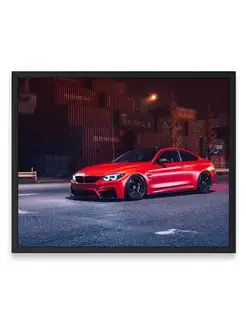 Плакат, Бумер red bmw m4 40х50