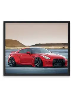 Постер, плакат, Ниссан rocket bunny nissan gtr look 40х50