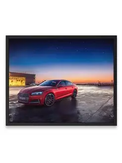 Постер, Ауди red audi 40х50