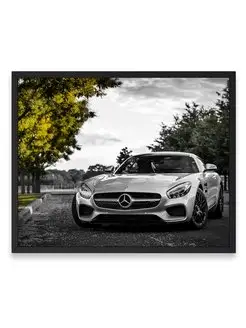 Плакат 40x50, Мерседес mercedes benz gt3 c190