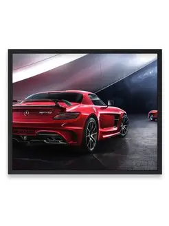 Постер 40x50, Мерседес mercedes sls amg