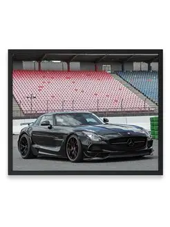 Постер 40х50, Мерседес mercedes benz sls 63 amg black series