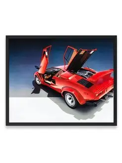 Постер 40х50, Ламборгини lamborghini countach vintage car