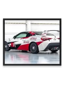 Плакат 40х50, Машина toyota gt86 tribute toyota ts050 hybrid