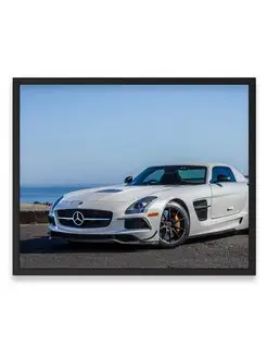 Плакат 40x50, Мерседес mercedes benz sls amg super