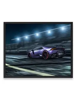 Постер 40х50, Ламборгини purple lamborghini