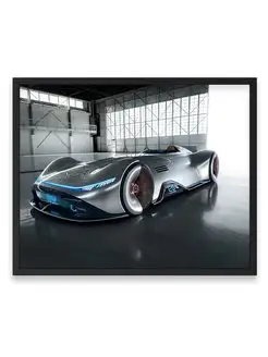 Постер, Мерседес mercedes benz vision eq silver arrow 40х50