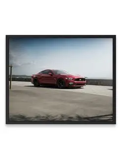 Плакат, Форд red mustang 40х50