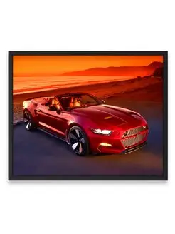 Постер 40х50, Форд red mustang