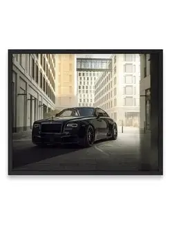 Постер 40x50, Роллс ройс rolls royce black badge wraith