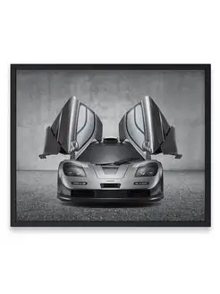 Постер, плакат, Макларен mclaren f1 gt silver 40х50