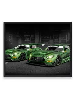 Постер 40x50, Мерседес mercedes amg gt3