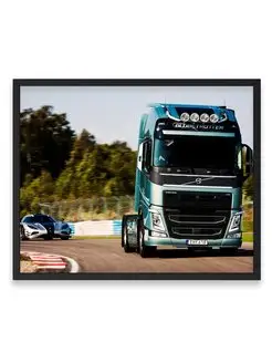 Плакат 40x50, Машина volvo truck and car