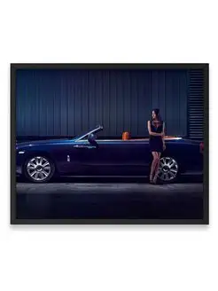 Постер, Роллс ройс rolls royce dawn model posing 40х50