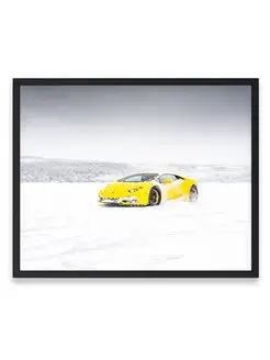 Плакат 40х50, Ламборгини lamborghini aventador in snow