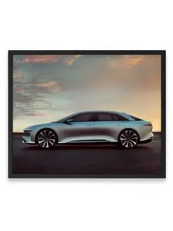 Плакат интерьерный, Машина lucid air concept 40х50