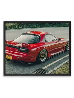 Плакат 40x50, Мазда red mazda rx7