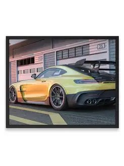 Постер 40x50, Мерседес mercedes amg gt black series