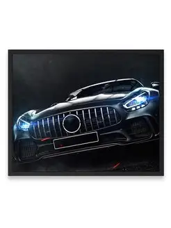 Постер, плакат 40x50, Мерседес mercedes amg gtr night ride