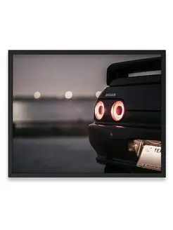 Постер, плакат, Ниссан nissan skyline r32 tail lights 40х50