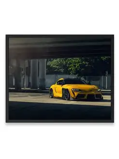 Плакат 40x50, Машина toyota supra dt vossen bagged