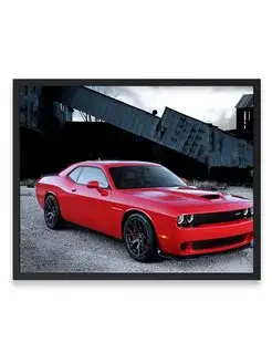 Постер, плакат, Додж red dodge challenger srt 40х50