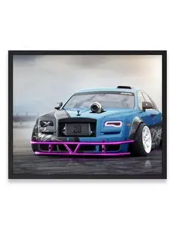 Постер, Роллс ройс rolls royce ghost digital art 40х50