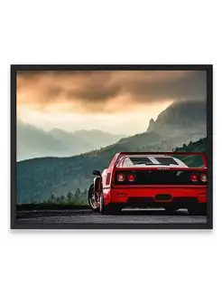 Постер, плакат, Феррари red ferrari f40 40х50