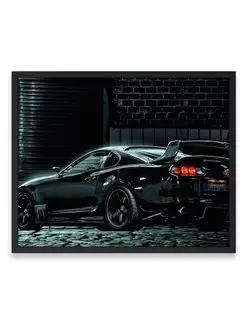 Постер 40х50, Машина toyota supra black