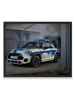 Постер, плакат, Машина mini john cooper works polizei 40х50