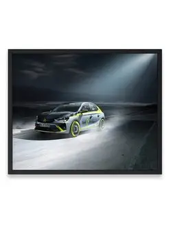 Постер, плакат, Машина opel corsa e rally car 40х50