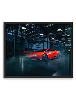 Постер 40x50, Ламборгини orange lamborghini huracan