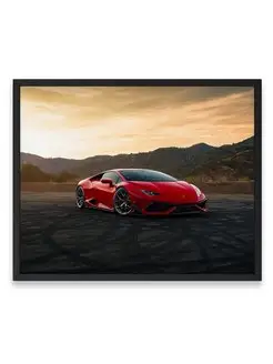 Постер 40x50, Ламборгини lamborghini huracan red car